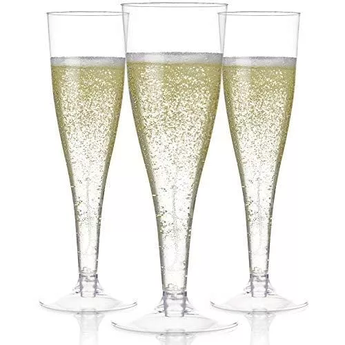 100-plastic-champagne-flutes-disposable-clear-plastic-champagne-glasses-parties- 100 Plastic Champagne Flutes Disposable | Clear Plastic Champagne Glasses for Parties | Clear Plastic Cups | Plastic Toasting Glasses | Mimosa Glasses | Wedding Party Bulk Pack