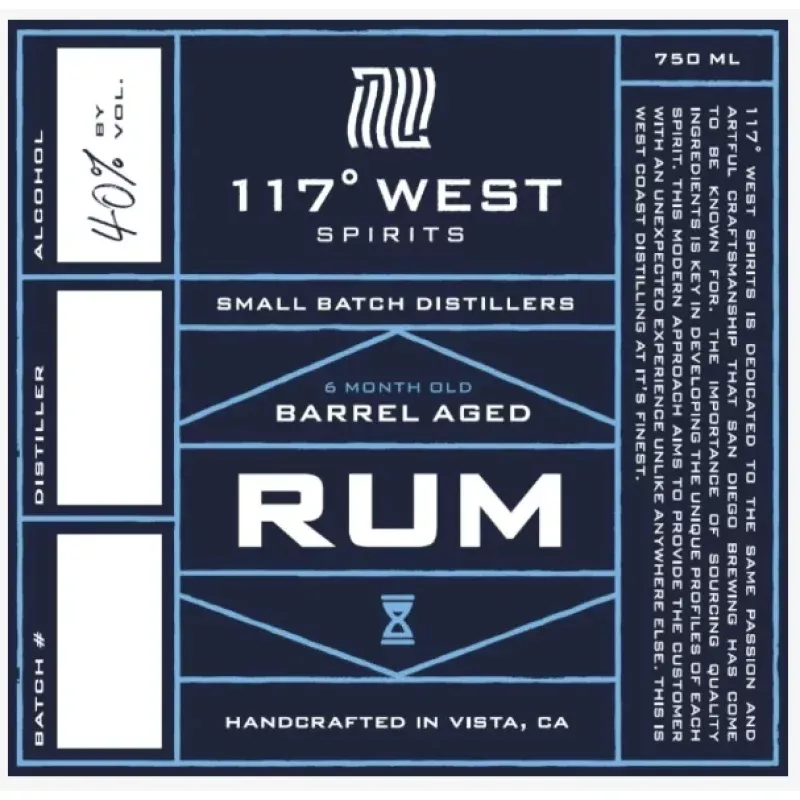 117 West Barrel Aged Rum (750 ml)