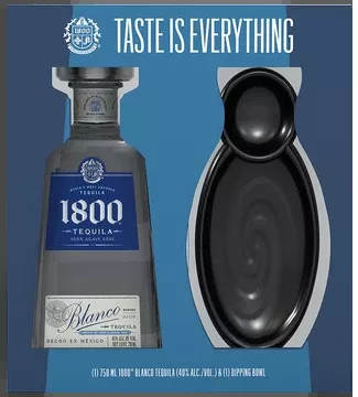 1800-tequila-silver-gft-pck-w-dipping-bowl-750ml 1800 TEQUILA SILVER GFT PCK W/ DIPPING BOWL 750ML