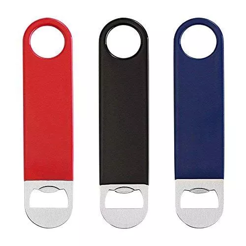 3-pack-heavy-duty-stainless-steel-flat-bottle-opener-solid-durable-beer-openers- 3 Pack Heavy Duty Stainless Steel Flat Bottle Opener, Solid and Durable Beer Openers, 7 inches Red, Black, Blue
