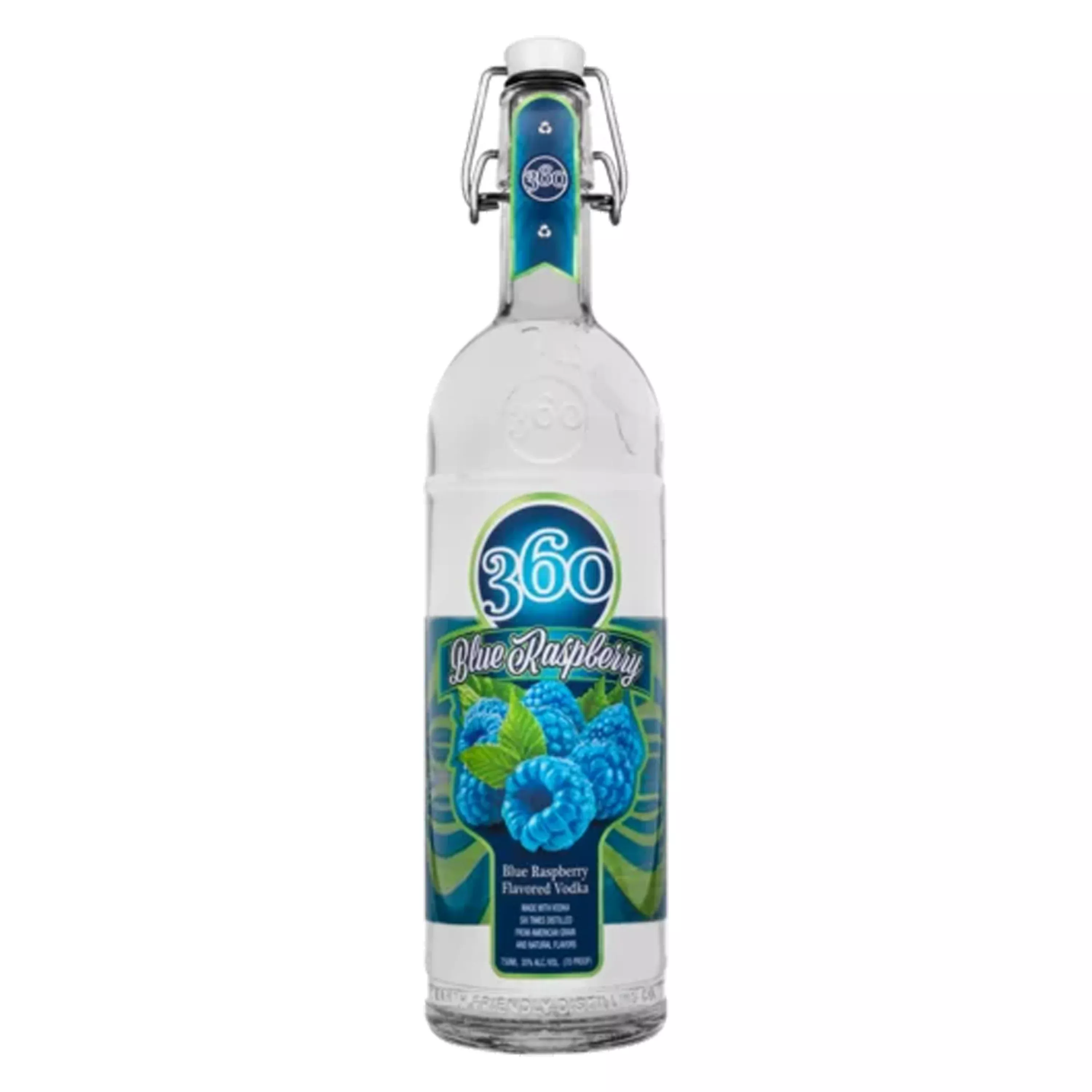360 Blue Raspberry Vodka 50ml 10 Pack