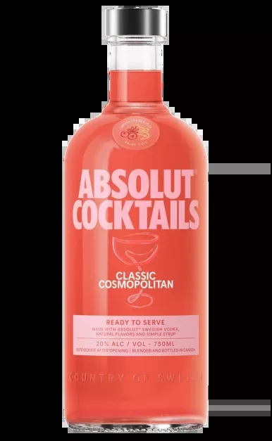 ABSOLUT VODKA CLASSIC COSMOPOLITAN 750ML