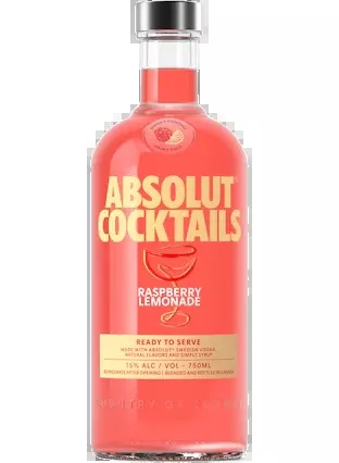 ABSOLUT VODKA COCKTAILS RASPBERRY LEMONADE RTD 750ML