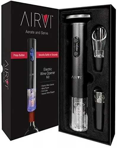 airvi-electric-wine-opener-kit-gift-box-professional-wine-accessories-automatic- AirVi Electric Wine Opener Kit and Gift Box, Professional Wine Accessories, Automatic Corkscrew, Aerator, Foil Cutter, Wine Stopper