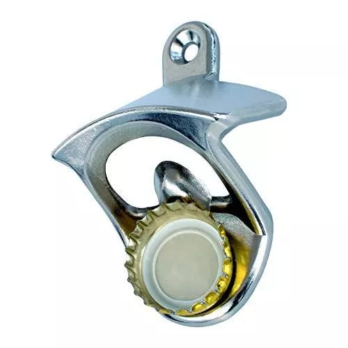allwell-select-cap-samurai-wall-mounted-bottle-opener-with-magnetic-cap-catcher- Allwell Select Cap Samurai Wall Mounted Bottle Opener With Magnetic Cap Catcher - Stainless Steel Finish For Indoor or Outdoor Use