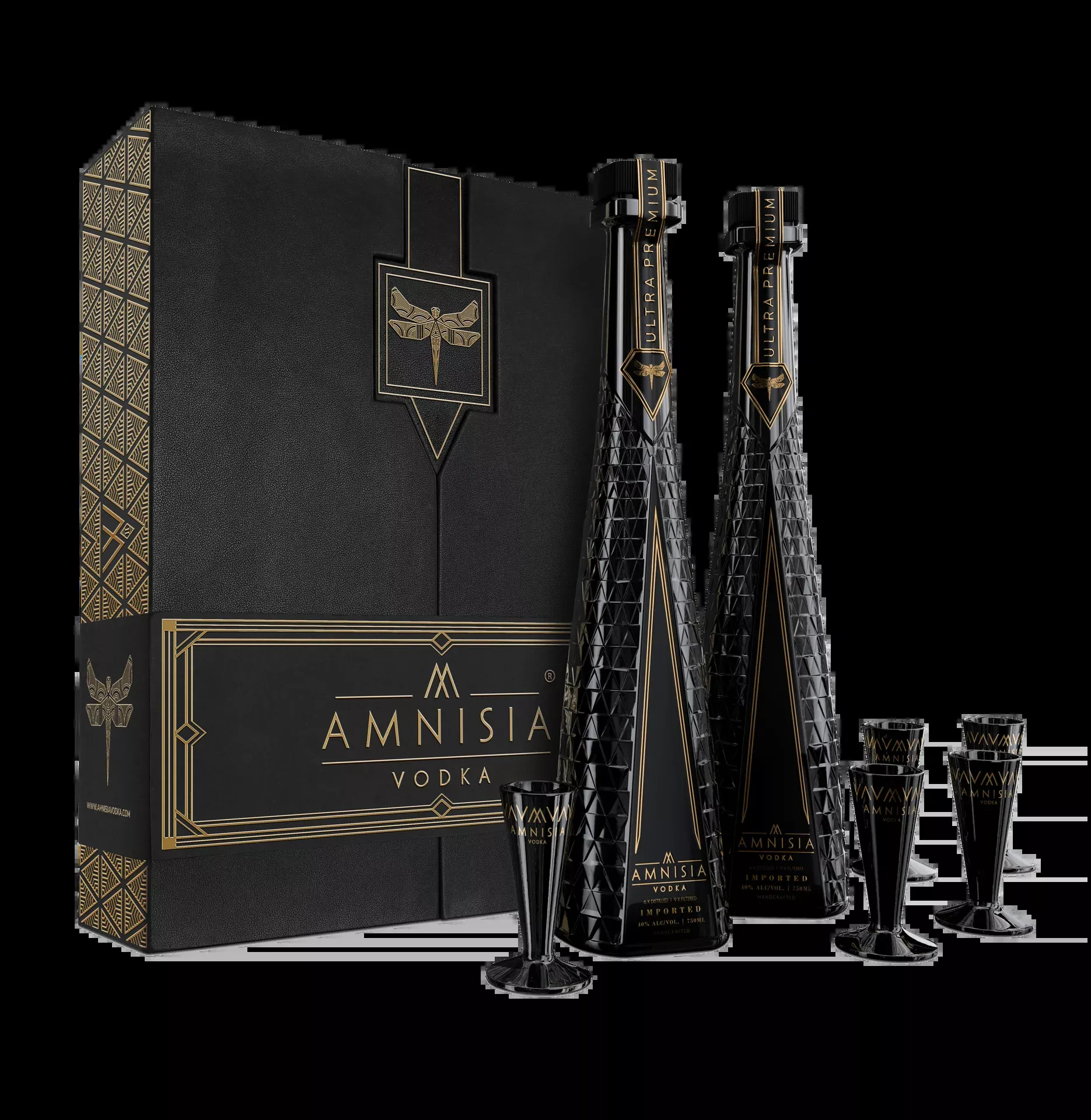 AMNISIA VODKA GIFT SET HANDCRAFTED POLAND 750ML