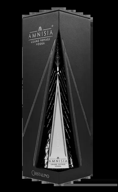 AMNISIA VODKA GRAND VOYAGE CRISTALINO WITH GIFT BOX HANDCRAFTED POLAND 1LI