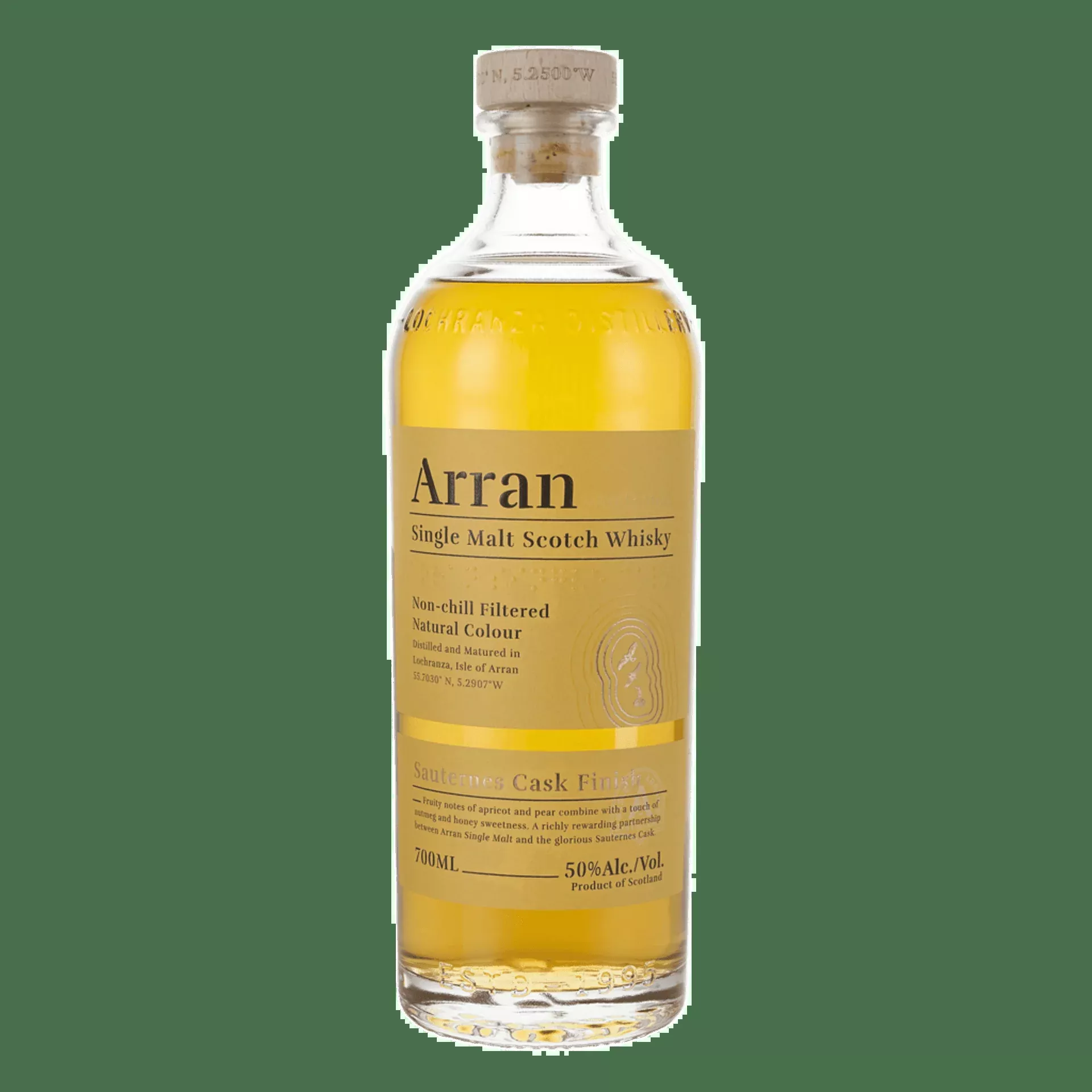 ARRAN MALT SCOTCH SINGLE MALT SAUTERNES CASK 100PF 700ML