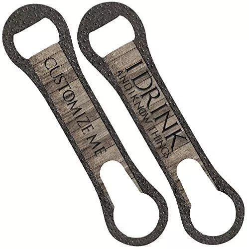 barconic-customizable-v-rod-bottle-opener-i-drink-i-know-things BarConic Customizable V-Rod Bottle Opener - I Drink & I Know Things