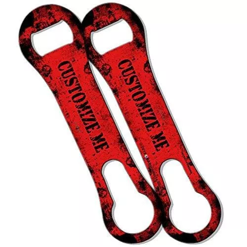 barconic-customizable-v-rod-bottle-opener-red-black-grunge BarConic Customizable V-Rod Bottle Opener - Red and Black Grunge