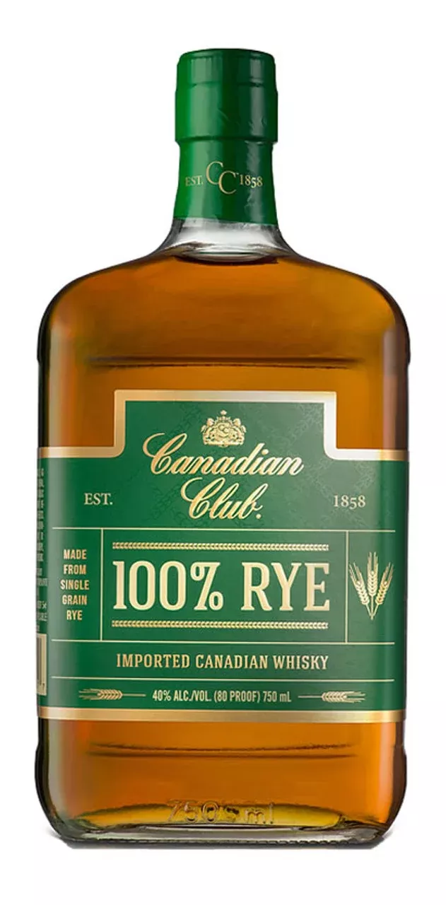 canadian-club-100-rye-single-grain-whiskey-older-style-bottling-750ml Canadian Club 100% Rye Single Grain Whiskey Older Style Bottling 750ml