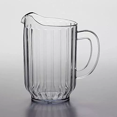 clear-san-plastic-beverage-pitcher-60-oz-plastic-serve-soda-lemonade-juice-bars- Clear SAN Plastic Beverage Pitcher 60 oz. Plastic, Serve Soda, Lemonade, Juice,For Bars, Parties
