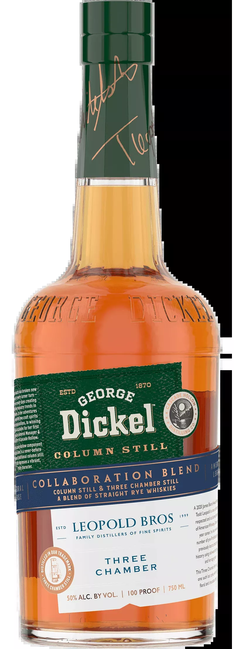 George Dickel & Leopold Bros Collaboration Blend Rye Whiskey 750ml