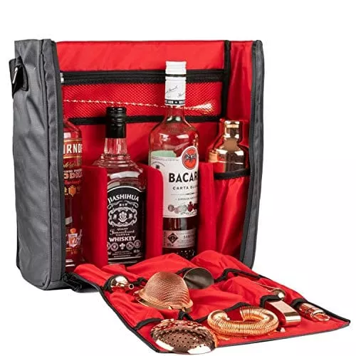 jillmo-travel-bar-bag-waterproof-bartender-bag-carrying-cocktail-kit-bag-only Jillmo Travel Bar Bag, Waterproof Bartender Bag for Carrying Cocktail Kit (Bag Only)