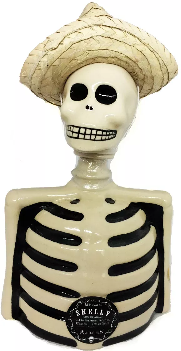 los-azulejos-skeleto-skelly-reposado-tequila-750ml Los Azulejos Skeleto Skelly Reposado Tequila 750ml