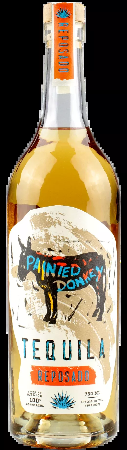 PAINTED DONKEY TEQUILA REPOSADO 750ML