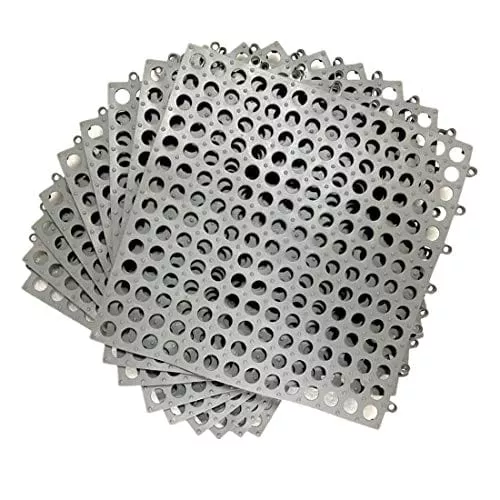 smabee-9pcs-interlocking-soft-pvc-non-slip-tile-splicing-waterproof-mat-drain-po (Smabee) 9Pcs Interlocking Soft PVC Non-Slip Tile Splicing Waterproof Mat Drain Pool Shower Bath Kitchen Cushion 11.75" x 11.75" Mats Thin Type (Gray)