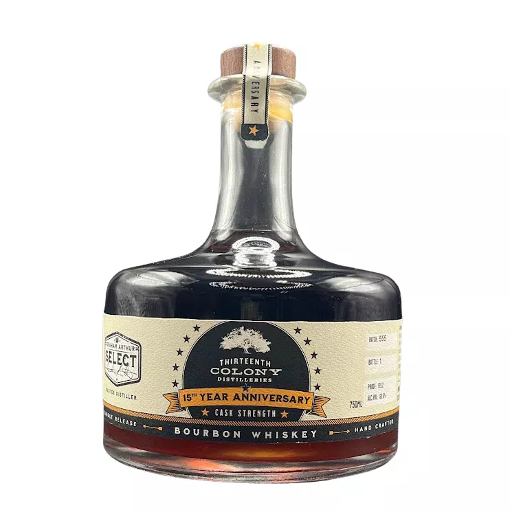 Thirteenth Colony Distillery 15th Anniversary Cask Strength Bourbon 139.2 Proof