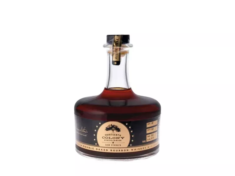 Thirteenth Colony Double Oaked Cask Strength Straight Bourbon Whiskey 750ml