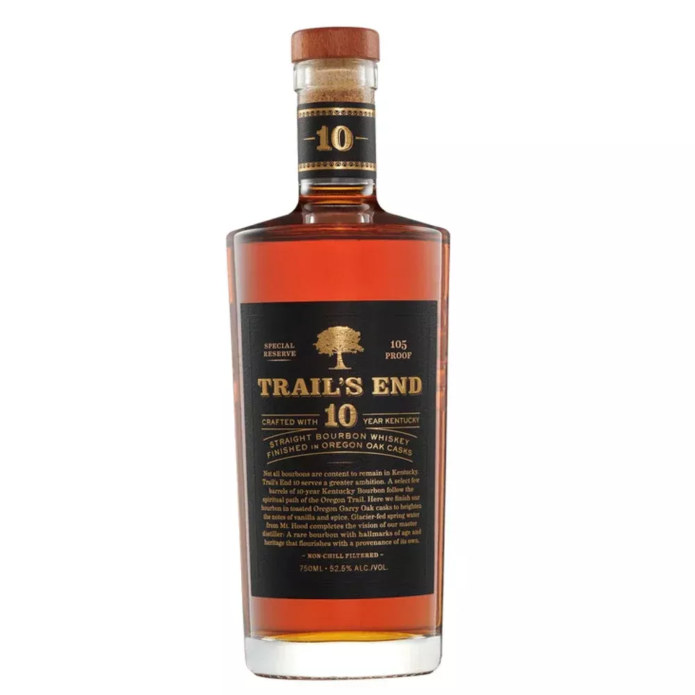 TRAILS END BOURBON STRAIGHT SPECIAL RESERVE FINISHED IN OREGON OAK CASKS 10YR 750ML
