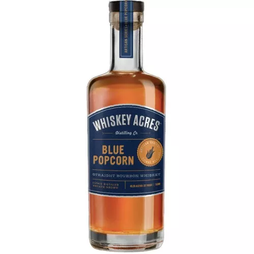 whiskey-acres-blue-popcorn-bourbon-750ml Whiskey Acres Blue Popcorn Bourbon 750mL