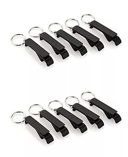xichen-set-10-mini-key-chain-opener-beer-bottle-drink-bottle-opener-black XICHEN Set of 10 - Mini Key Chain Opener Beer Bottle Drink bottle Opener (Black)