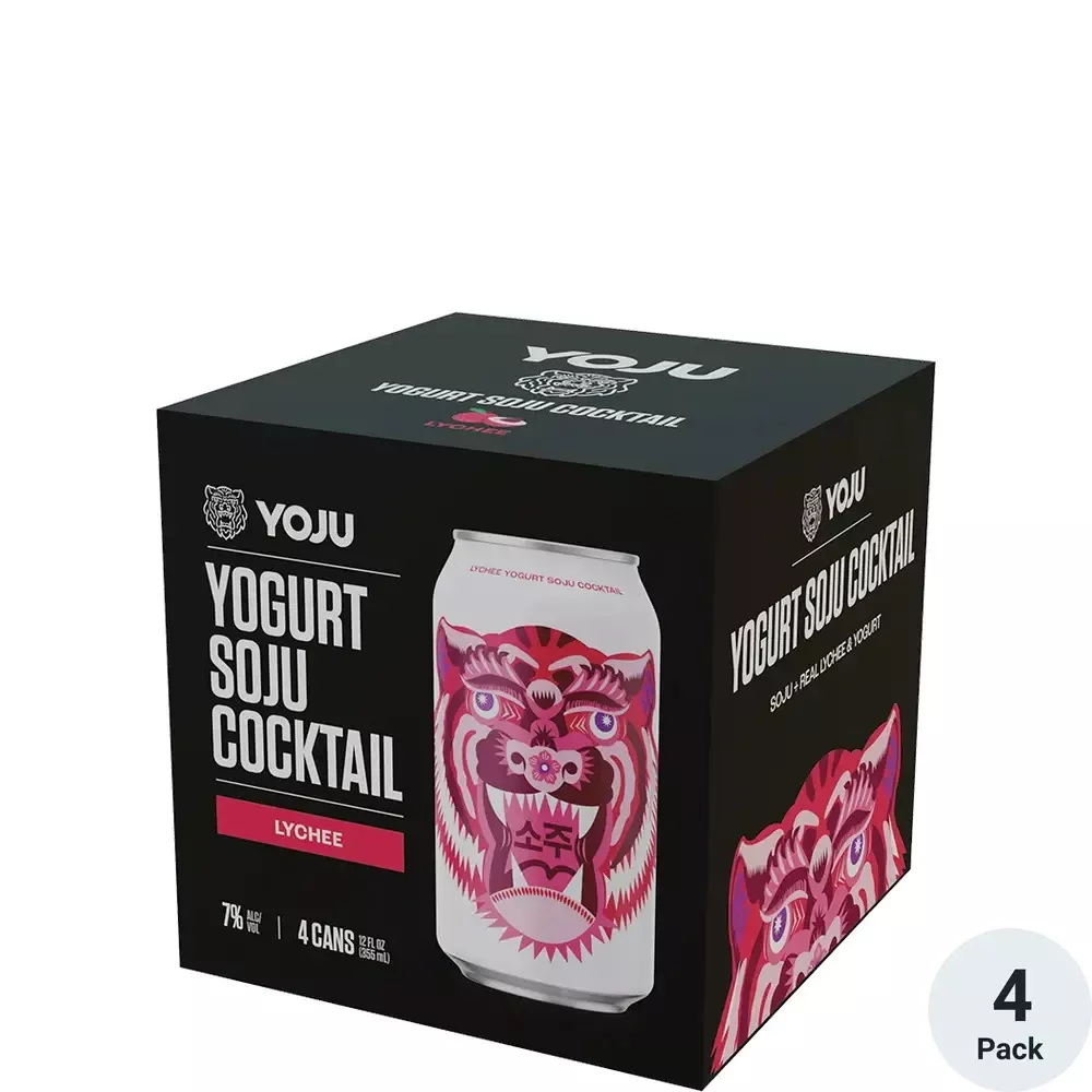 Yoju Lychee Yogurt Soju Cocktail 12-Oz Can 4-Pack