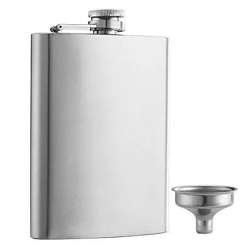 ywq-solid-flasks-stainless-steel-flask-funnel-set-8-oz YWQ Solid Flasks Stainless Steel Flask & Funnel Set, 8 oz
